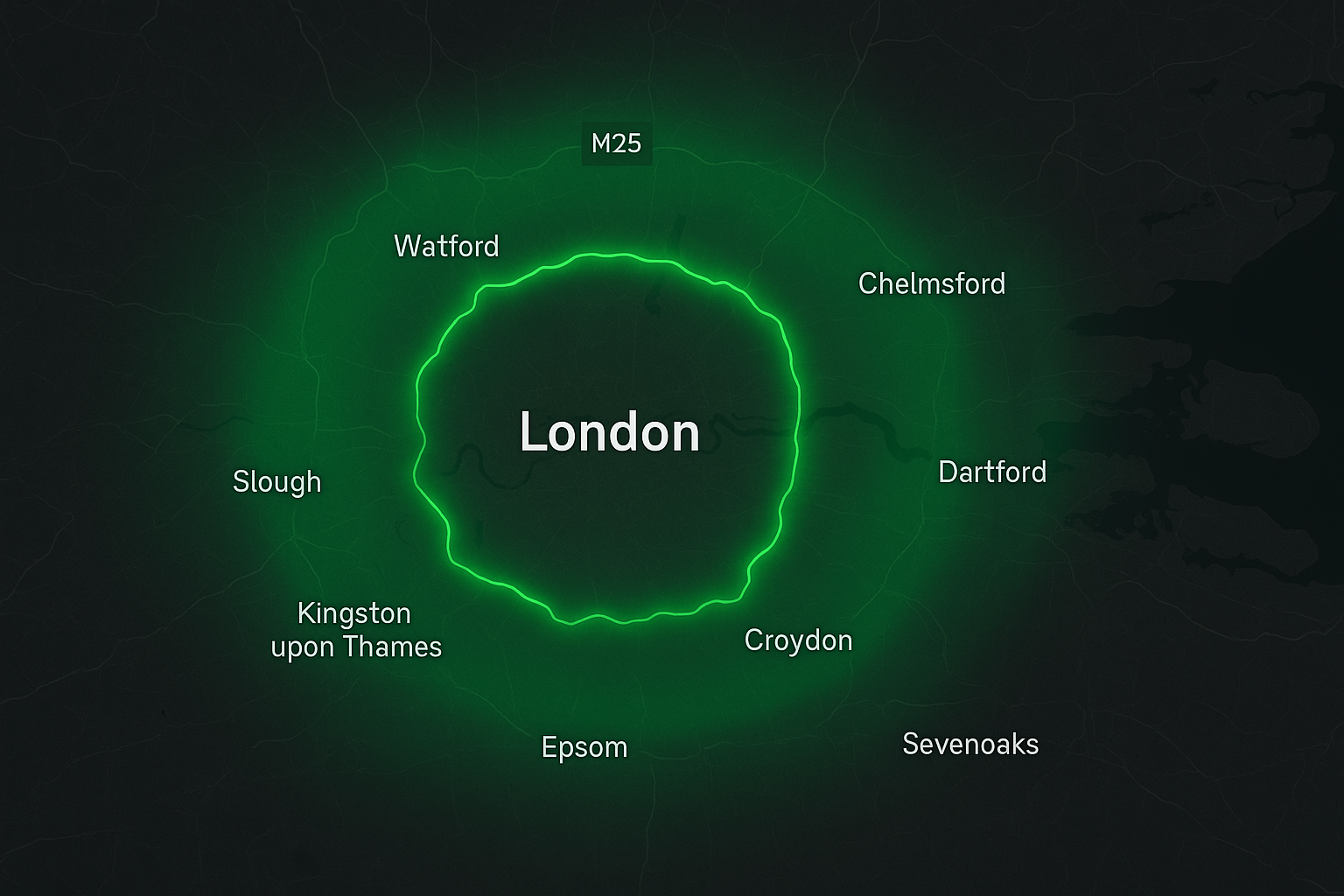 Precision Auto Locksmith coverage area — M25 and beyond